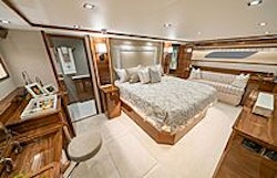 master cabin on viking yachts 90